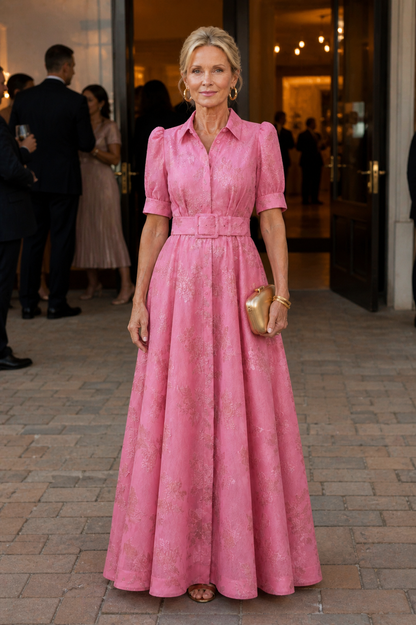 Ellis & Johnson™  | Belted Floral Maxi Dress