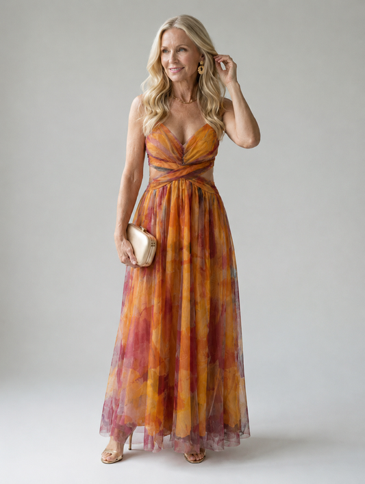 Aurielle | Elegant Printed Maxi Dress
