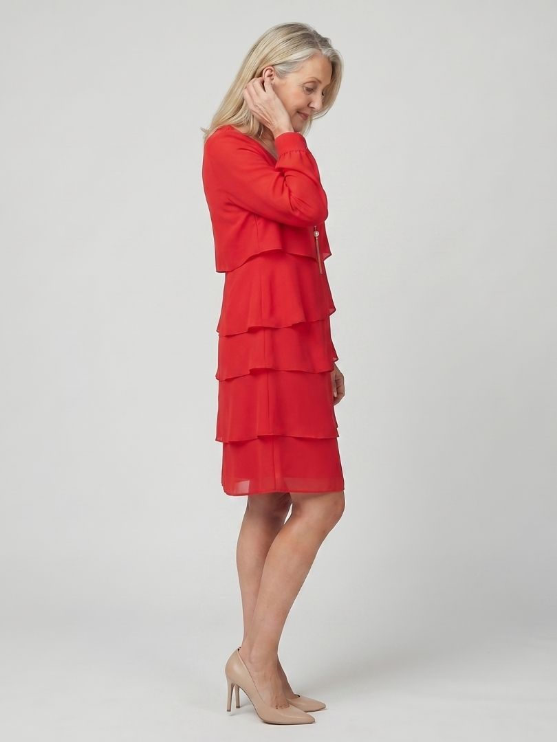 Mia | Clean Layered Knee-Length Dress