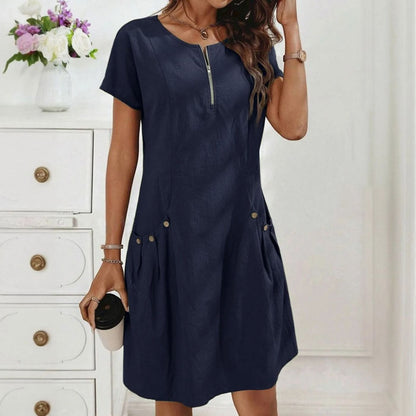 Karen™ | Robe féminine élégante avec fermeture éclair