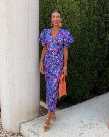 Ellis & Johnson™ | Dress with Puff Sleeves