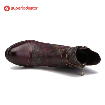 Hand-painted Soft Comfy Ankle Boots