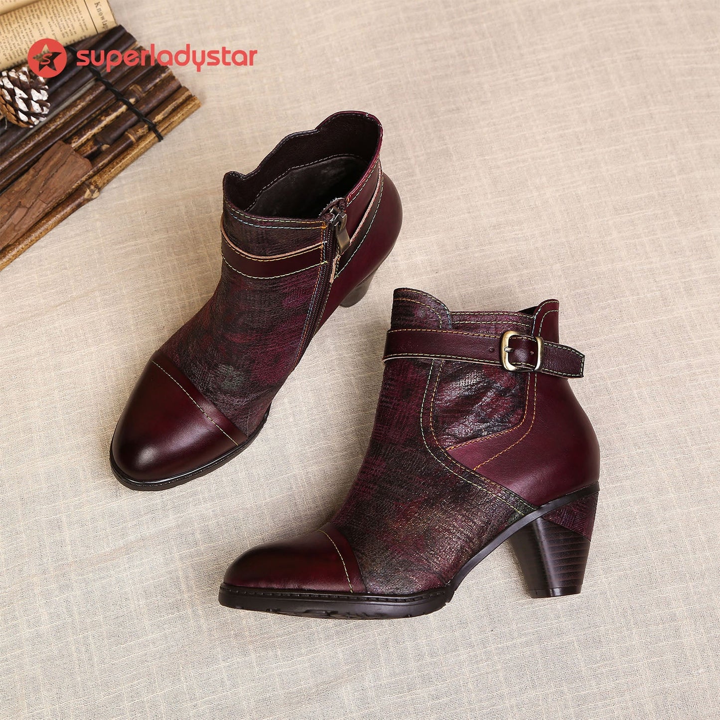Hand-painted Soft Comfy Ankle Boots