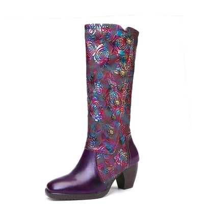 Retro | Handmade Printed Boots