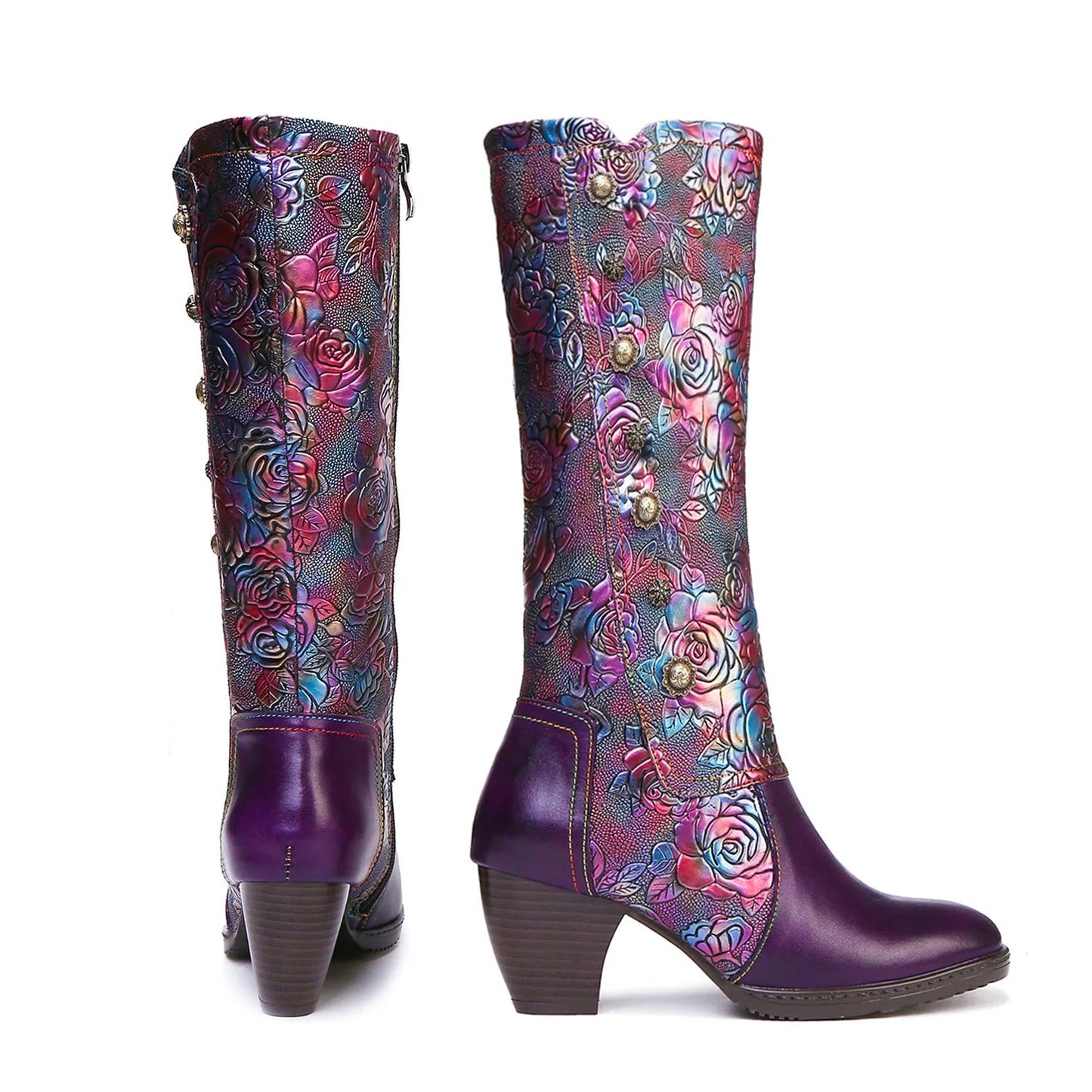 Retro | Handmade Printed Boots