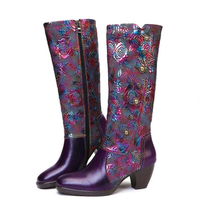Retro | Handmade Printed Boots