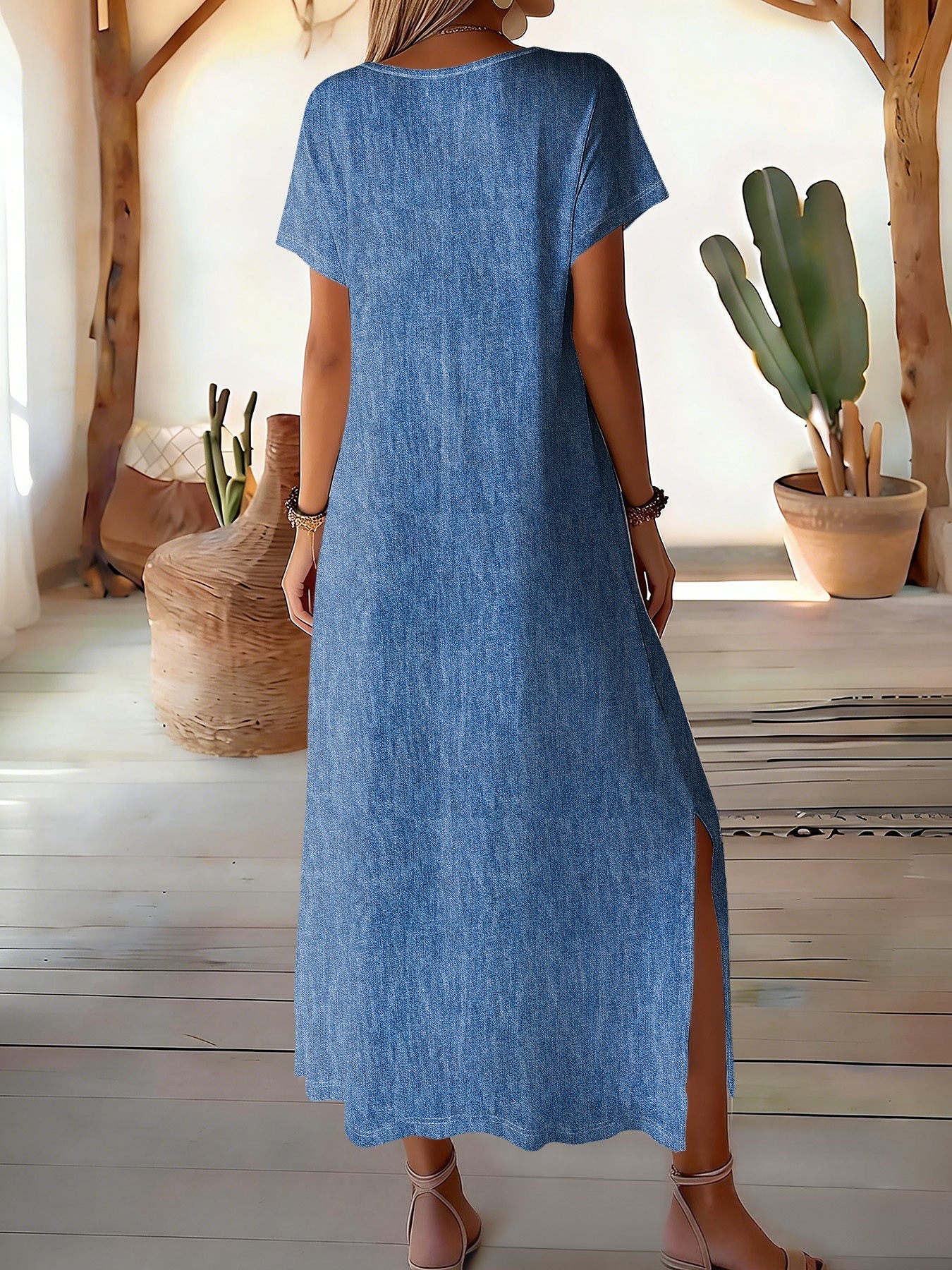 Hélène™ | Robe en denim rétro