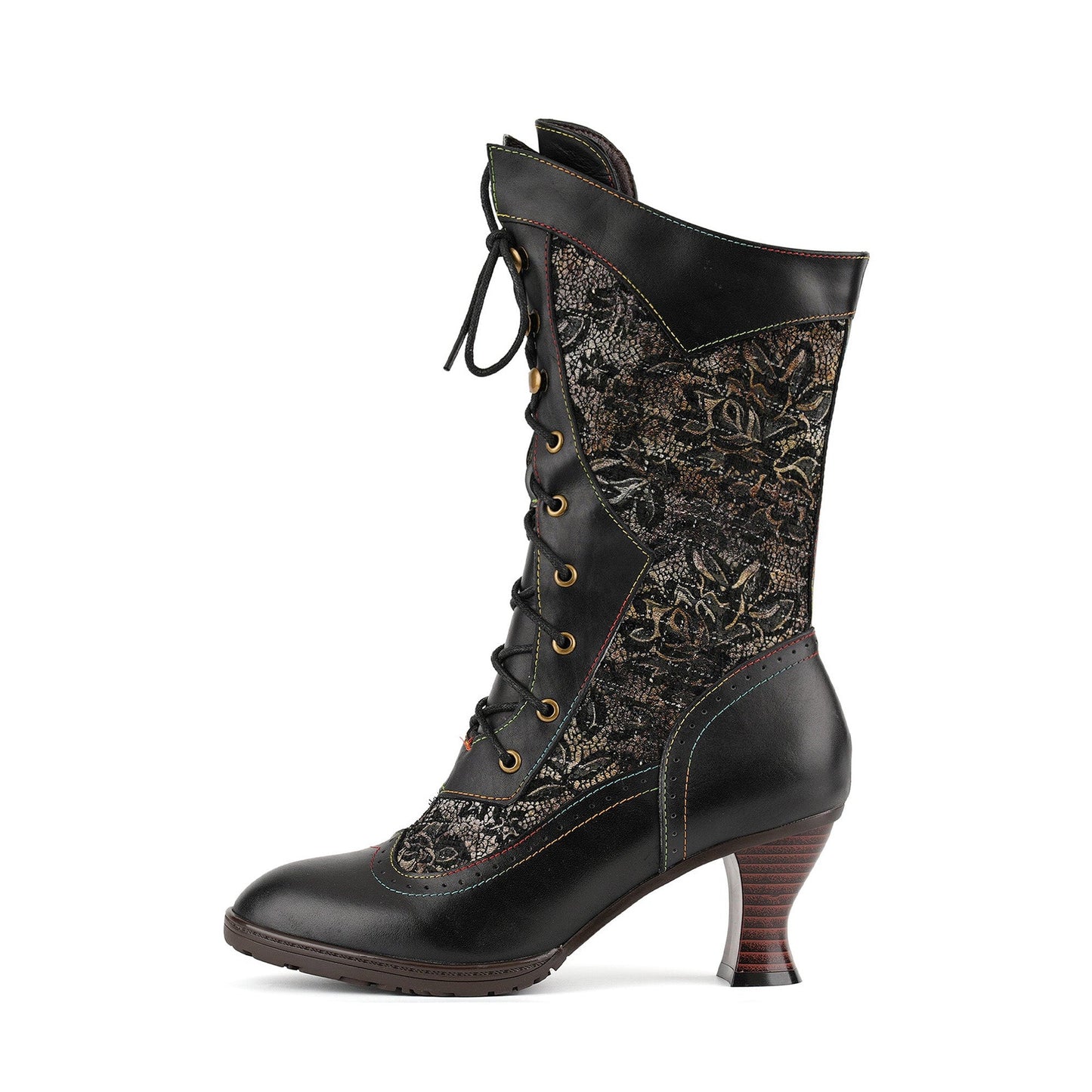 Victorian Elegance Mid-Calf Boots