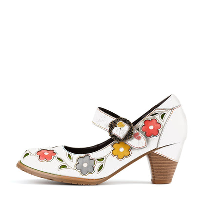 Retro Blossom Elegant Pumps