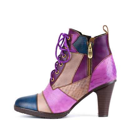Urban Mosaic Patchwork Ankle Boots
