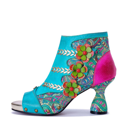 Tropical Bloom Embroidery Booties