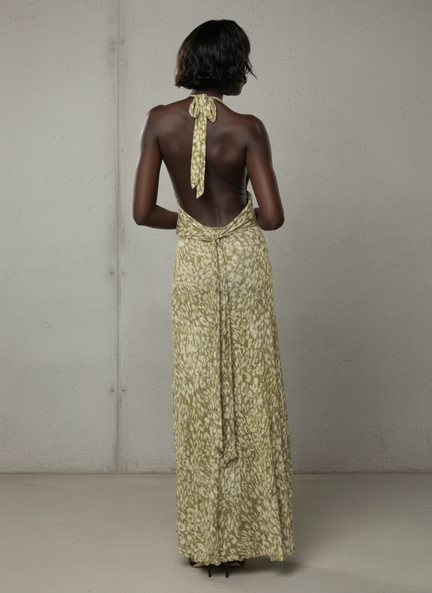 Chelsea | Maxi Dress With Bow Back Detail