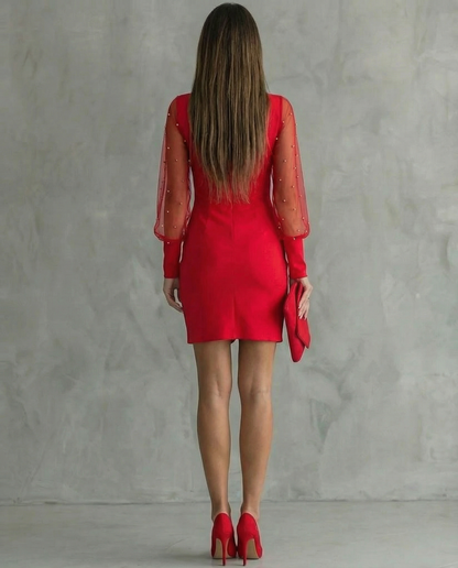 Elena | Off-Shoulder Long Sleeve Dress