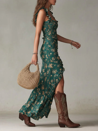 Zara™ Retro Boho Maxi Dress