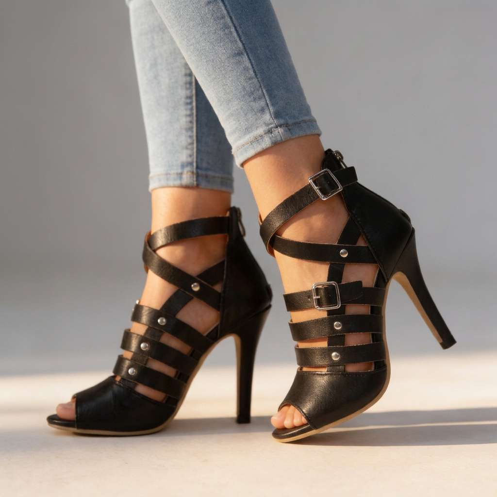 Scarlett | Cross-Strap Open Heels