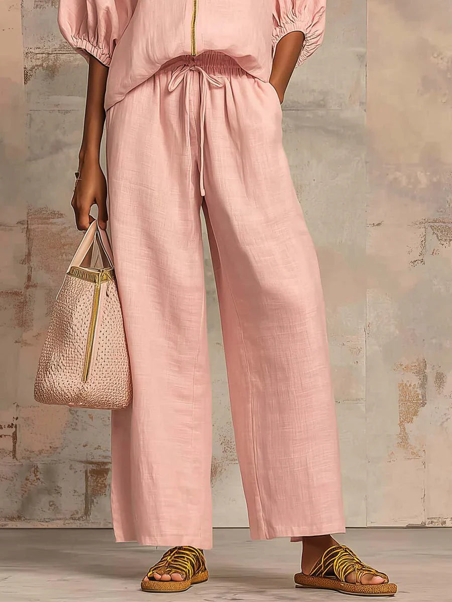 Alba | Relaxed Shirt & Wide-Leg Pants Set