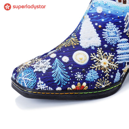 Christmas Artisan Crafted Enchant Leather Boots
