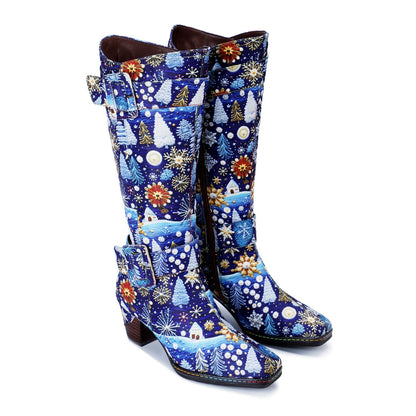Christmas Artisan Crafted Enchant Leather Boots