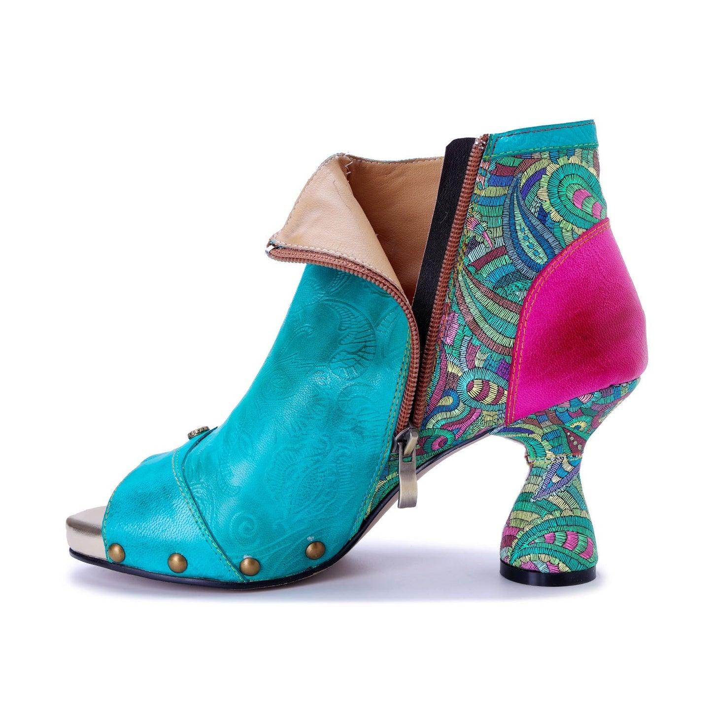 Tropical Bloom Embroidery Booties