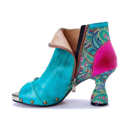 Tropical Bloom Embroidery Booties