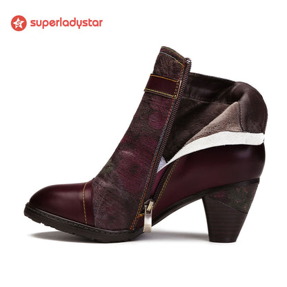 Hand-painted Soft Comfy Ankle Boots
